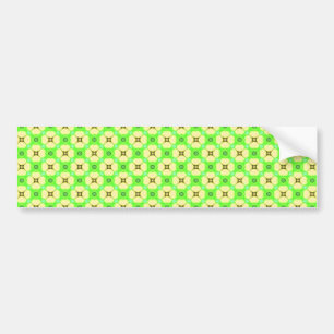 Yellow flowers on green bumper sticker
