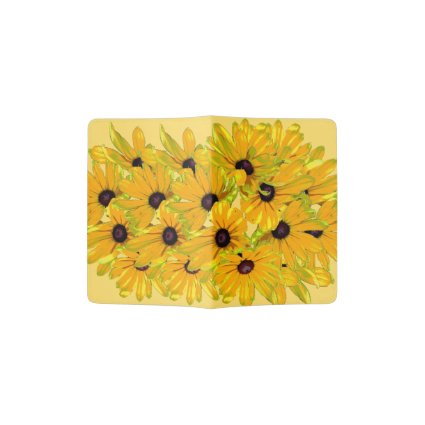 Yellow Flowers Pattern Floral Passport Holder