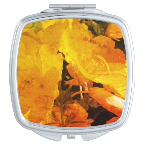Yellow flowers photo  compact mirror