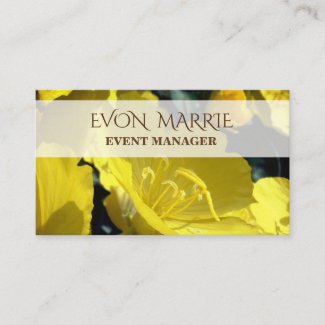 Yellow Flowers Photo, Summertime Busines Card