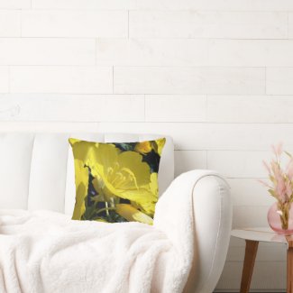Yellow Flowers Photo, Summertime Summer Cushion