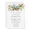 Yellow Flowers Pool Blue Birds Wedding Invite