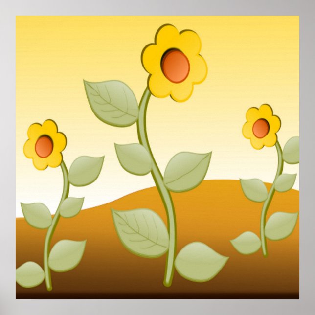 YELLOW FLOWERS POSTER (Front)