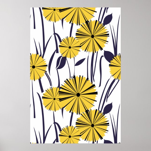 Yellow flowers poster (Front)