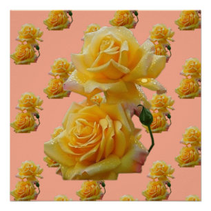 Yellow flowers poster