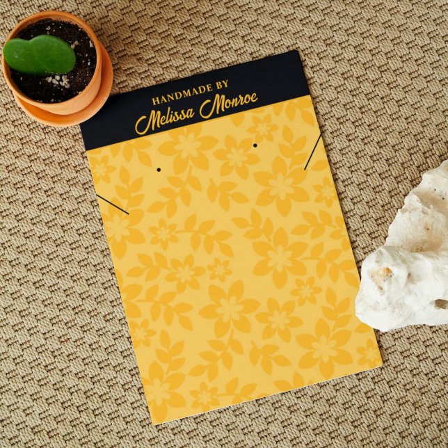 Yellow Flowers Script Necklace Jewelry Display  (Creator Uploaded)