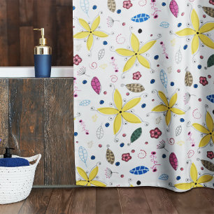 Yellow Flowers Shower Curtain