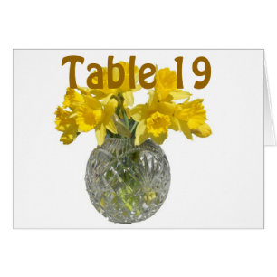 Yellow Flowers Table Number