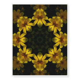 Yellow Flowers Temporary Tattoos