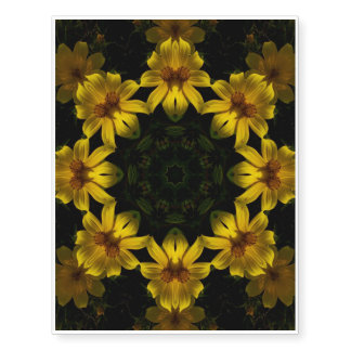 Yellow Flowers Temporary Tattoos
