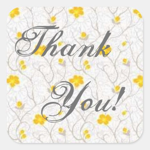 Yellow Flowers _ Thank You Stickers