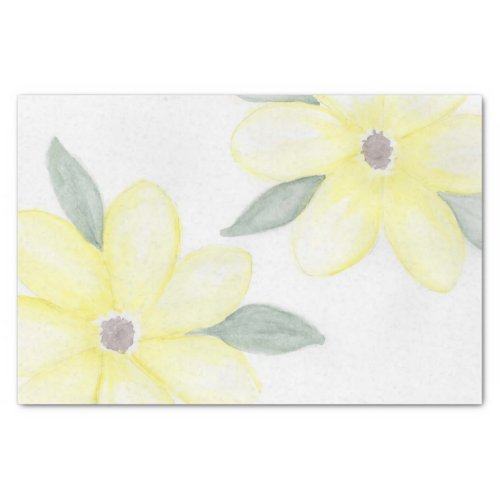 Yellow Flowers Tissue Paper