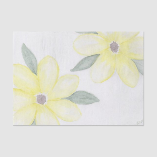 Yellow Flowers Tissue Paper (Front)