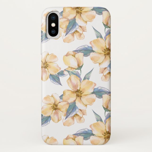 Yellow flowers. Watercolor garden 2 Case-Mate iPhone Case (Back)