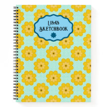 Yellow Flowers with Blue Dots 