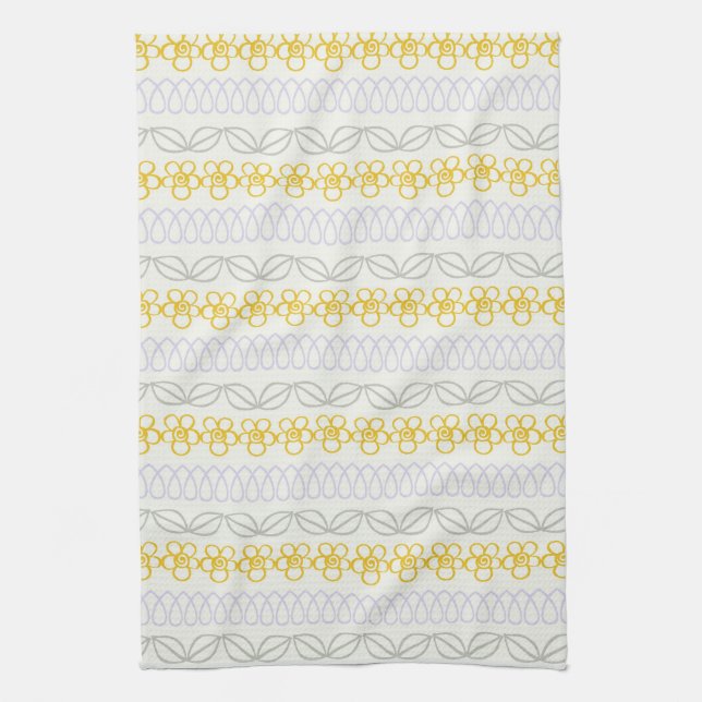 Yellow flowers with Gray Towel (Vertical)