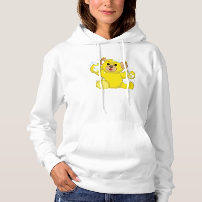 Yellow Fluffy Cub Hoodie (Front)