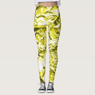 Yellow Foil Leggings