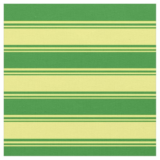 Yellow & Forest Green Colored Lines Fabric