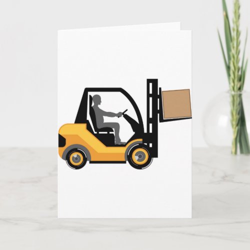 Yellow forklift card