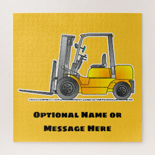 Yellow Forklift Truck JigSaw Puzzle Board Game