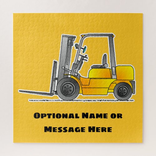 Yellow Forklift Truck JigSaw Puzzle Board Game 
