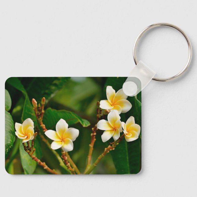Yellow Frangipani Keychain (Front)