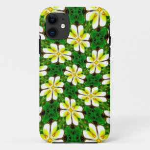 Yellow Frangipani Pattern iPhone 11 Case
