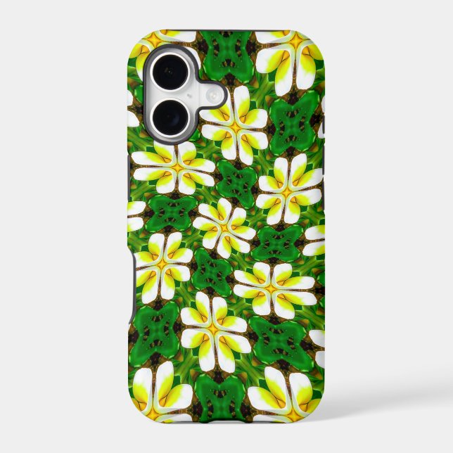 Yellow Frangipani Pattern Iphone Case (Back)