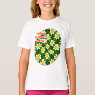 Yellow Frangipani Pattern T-Shirt