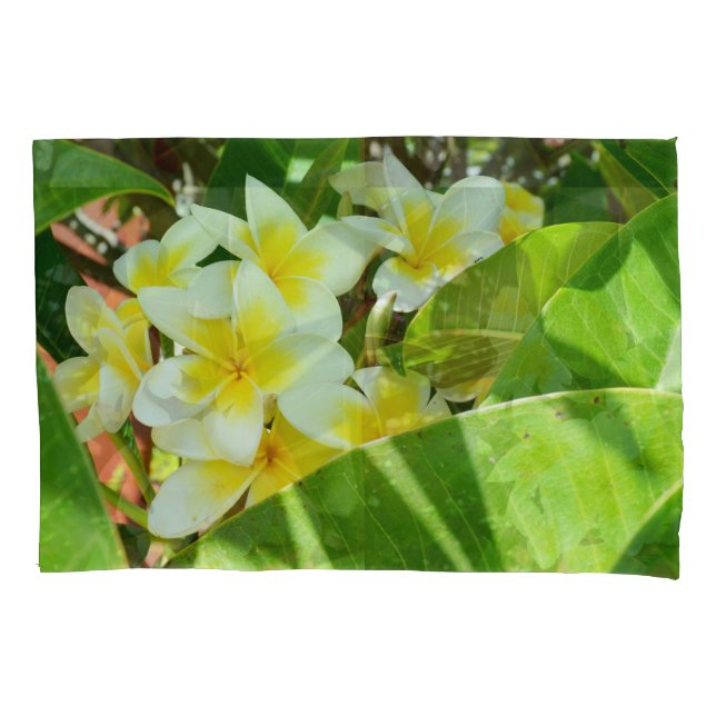 Yellow Frangipanis Growing On A Tree, Pillow Case (Front)