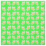 Yellow Frangipanis On Green, Fabric