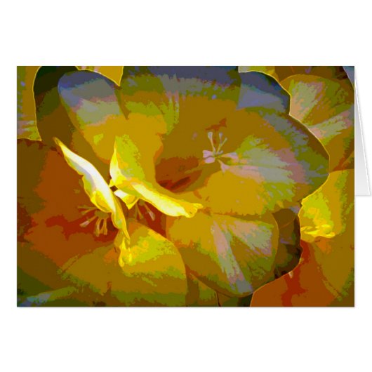 Yellow Freesia Digital Manipulation Cards (Front Horizontal)