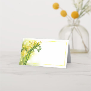 Yellow Freesia Place Card