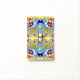 Yellow French Country Colors- Paisley & Hearts Light Switch Cover