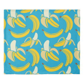 yellow fresh fruit tropical banana seamless patter duvet cover