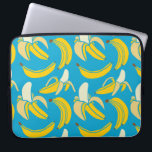 yellow fresh fruit tropical banana seamless patter laptop sleeve<br><div class="desc">yellow fresh fruit tropical banana seamless pattern in blue background</div>