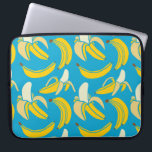 yellow fresh fruit tropical banana seamless patter laptop sleeve<br><div class="desc">yellow fresh fruit tropical banana seamless pattern in blue background</div>
