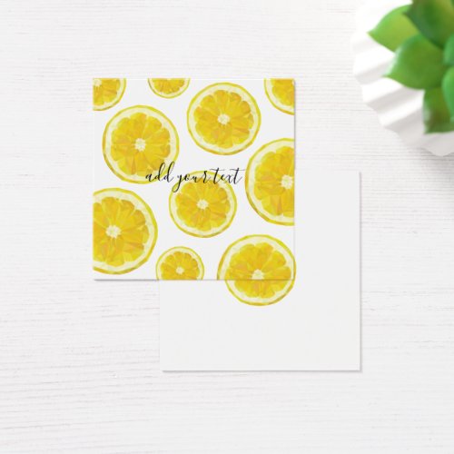 Yellow fresh lemon slice custom text