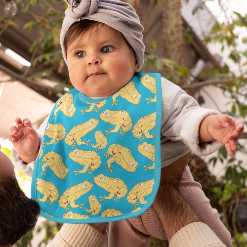 Yellow Frog Baby Bib