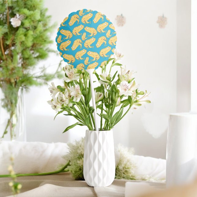 Yellow Frog Cartoon  Balloon (yellow frog balloon,birthday party balloon,baby shower decoration,kid birthday party supplies)