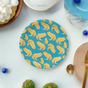 Yellow Frog Cartoon  Paper Plates