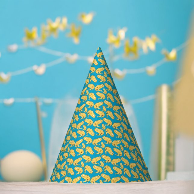 Yellow Frog Cartoon  Party Hat (Frog cartoon Paper party hat, Kids,adults,party birthday hat,Baby Shower,wedding,celebration hat)