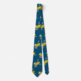 Yellow frogs neck tie