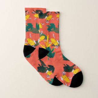 Yellow Frogs Socks
