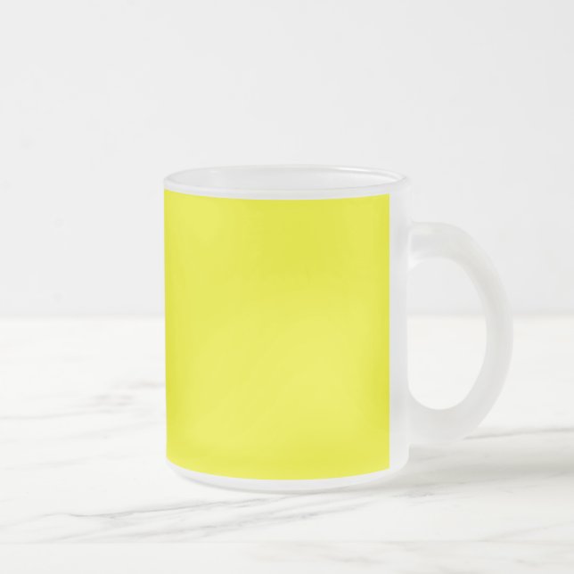 Yellow Frosted Glass Coffee Mug (Right)