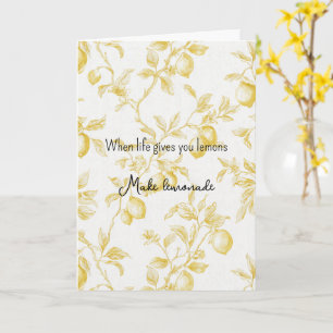 Yellow Fruit Lemons Make Lemonade Card