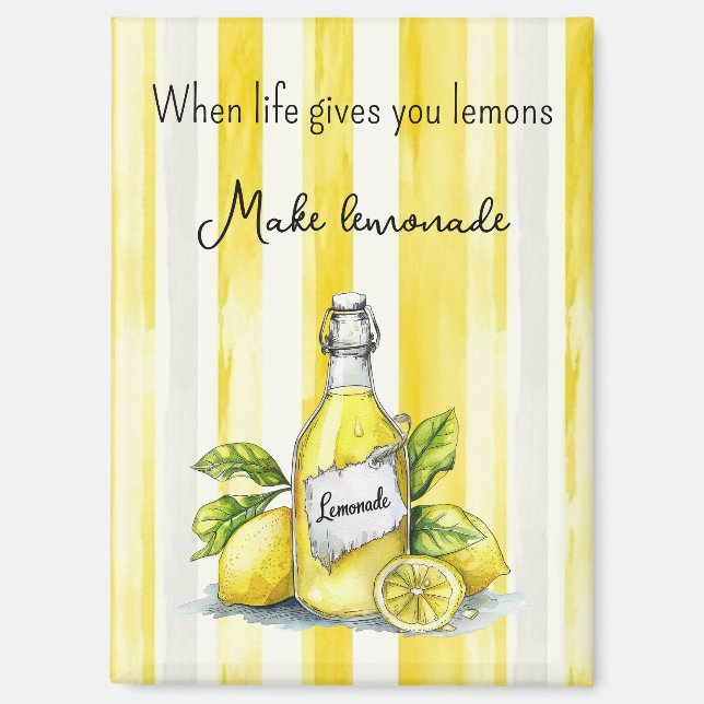 Yellow Fruit Lemons Make Lemonade Magnet (Front)