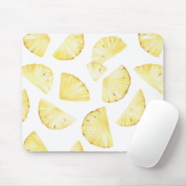 Yellow Fruit Pineapples Mouse Pad (With Mouse)
