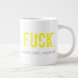Yellow 'FUCK' Jumbo Mug - Lilah Love